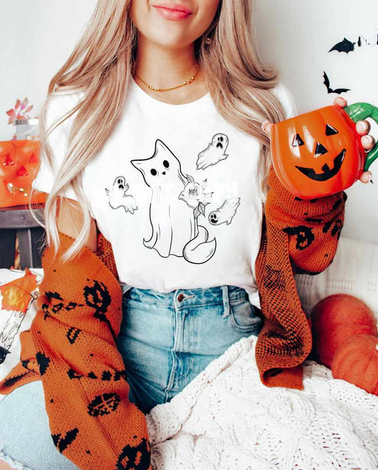 Spooky Kitty- DTF TRANSFER (RTD)