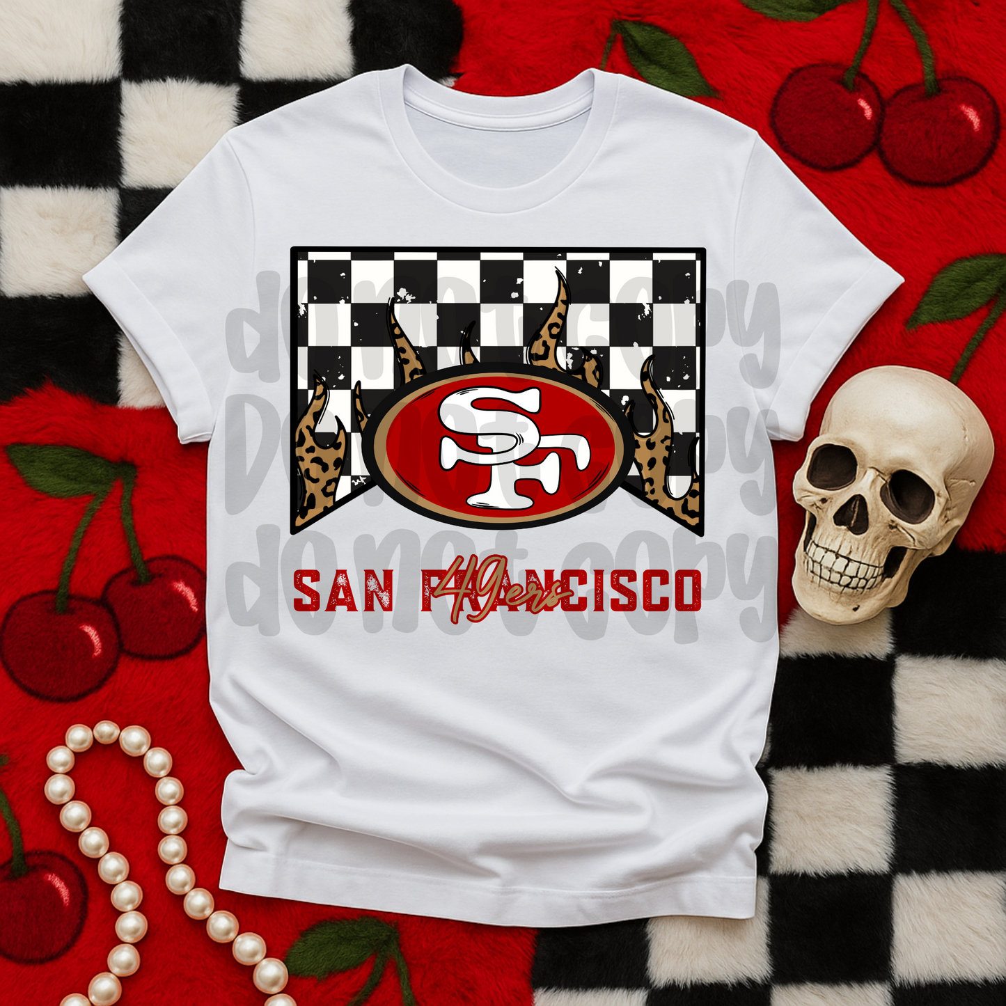 SF 49ers checkered - DTF TRANSFER (T4KD)