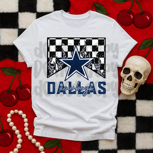 Cowboys checkered - DTF TRANSFER (T4KD)