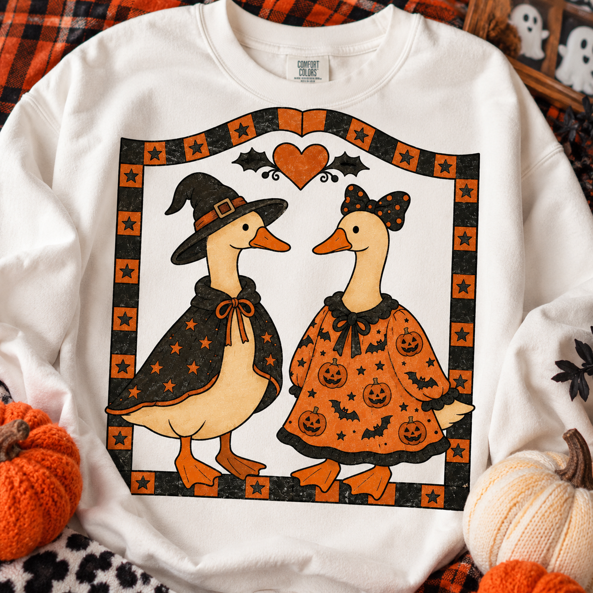 Vintage Halloween goose geese - DTF TRANSFER (CS)