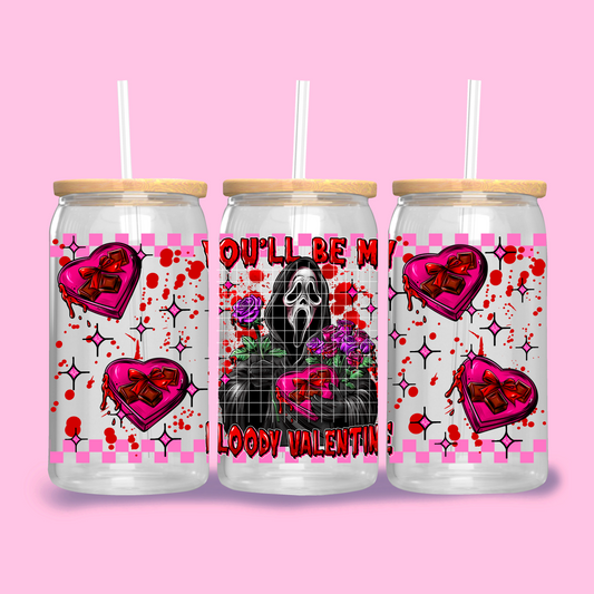 Bloody Valentine - UV dtf wrap 16oz libbey : AGCM/GDD