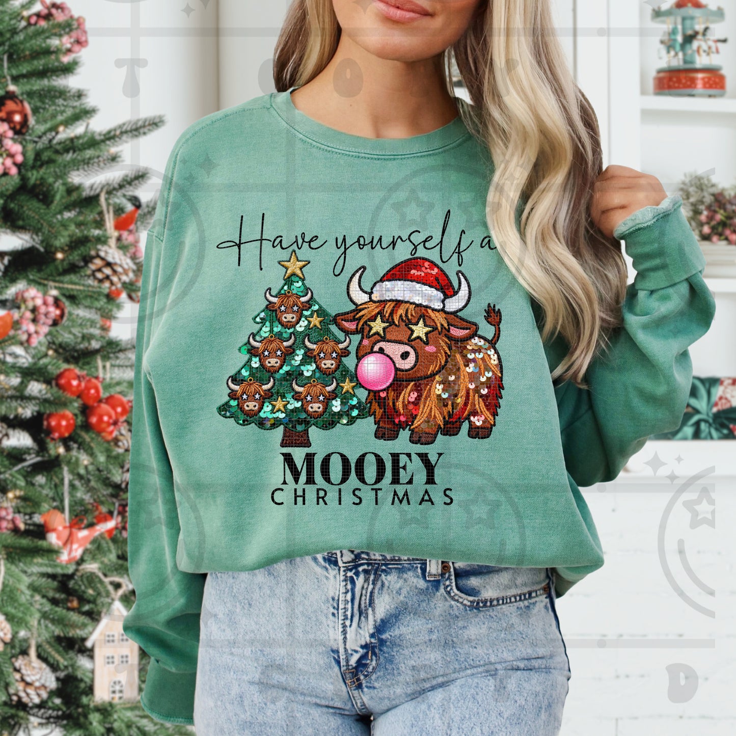 Have yourself a mooey Christmas cow (DTF TRANSFER) HWD NOV25