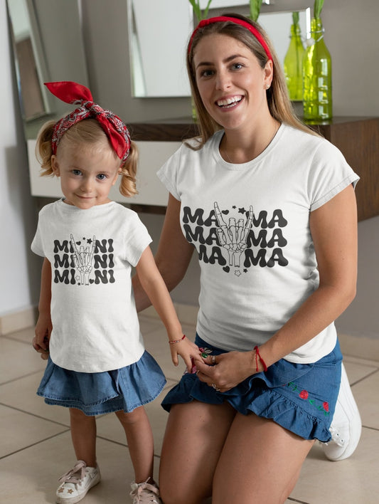 Mama Mini skellie hands BLACK  - DTF TRANSFER