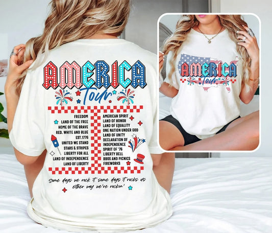 America Tour - DTF TRANSFER (front and back included)