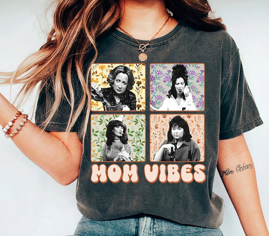 Mom Vibes floral blocks 90s - DTF TRANSFER