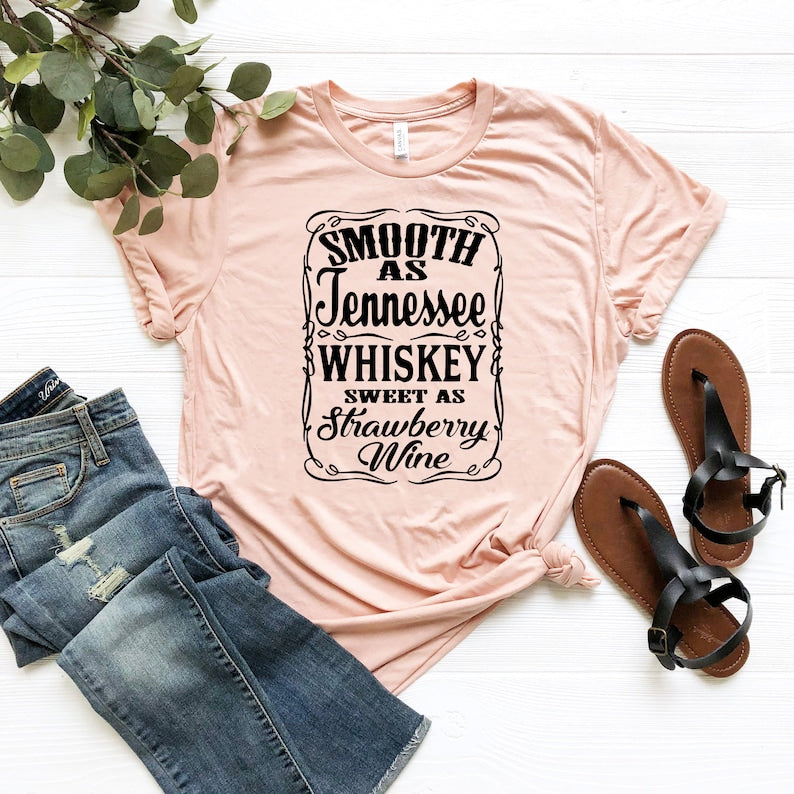 Smooth as Tennessee Whiskey BLACK - DTF TRANSFER ONLY ssd/ldc