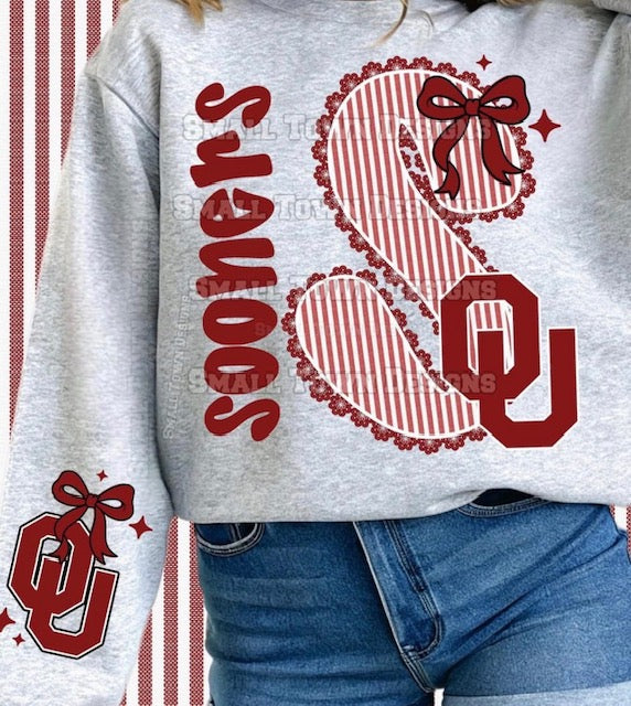 Sooners seersucker - DTF TRANSFER (STD740)