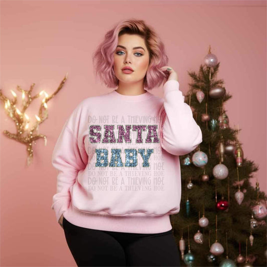 Colorful Santa Baby - DTF TRANSFER ONLY (GGD)