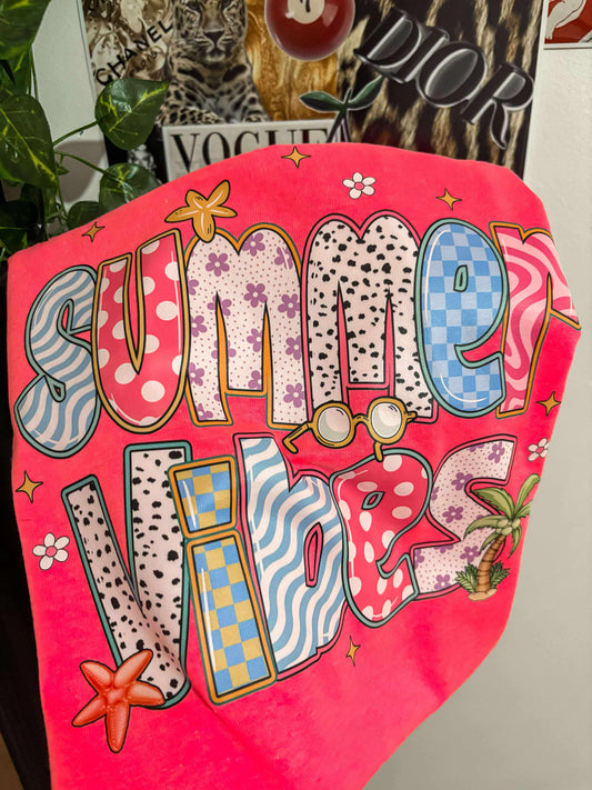 Summer vibes colorful - DTF TRANSFER (CFD)