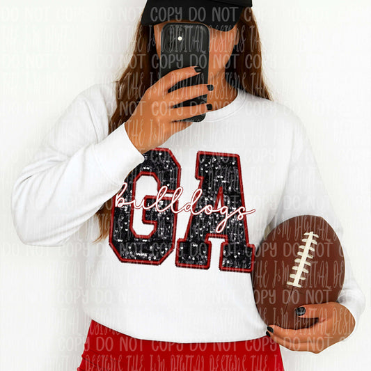 Bulldogs faux sequin EXCLUSIVE - DTF TRANSFER (JMD)
