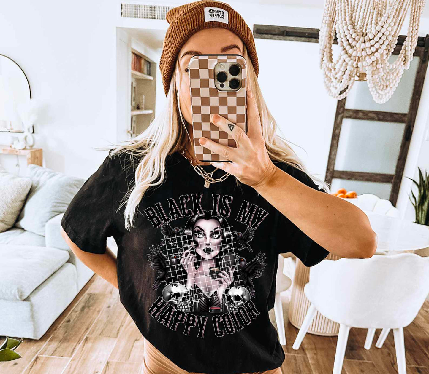 Black Is My Happy Color - DTF TRANSFER ONLY (GD)