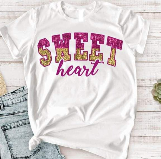 Sweetheart Pink And Gold - DTF TRANSFER (TD)