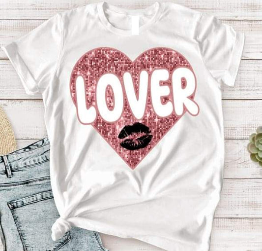 Lover Heart Pink - DTF TRANSFER (TD)