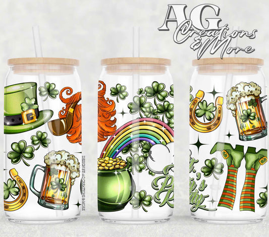St Patrick's collage - UV dtf wrap 16oz libbey : CSC