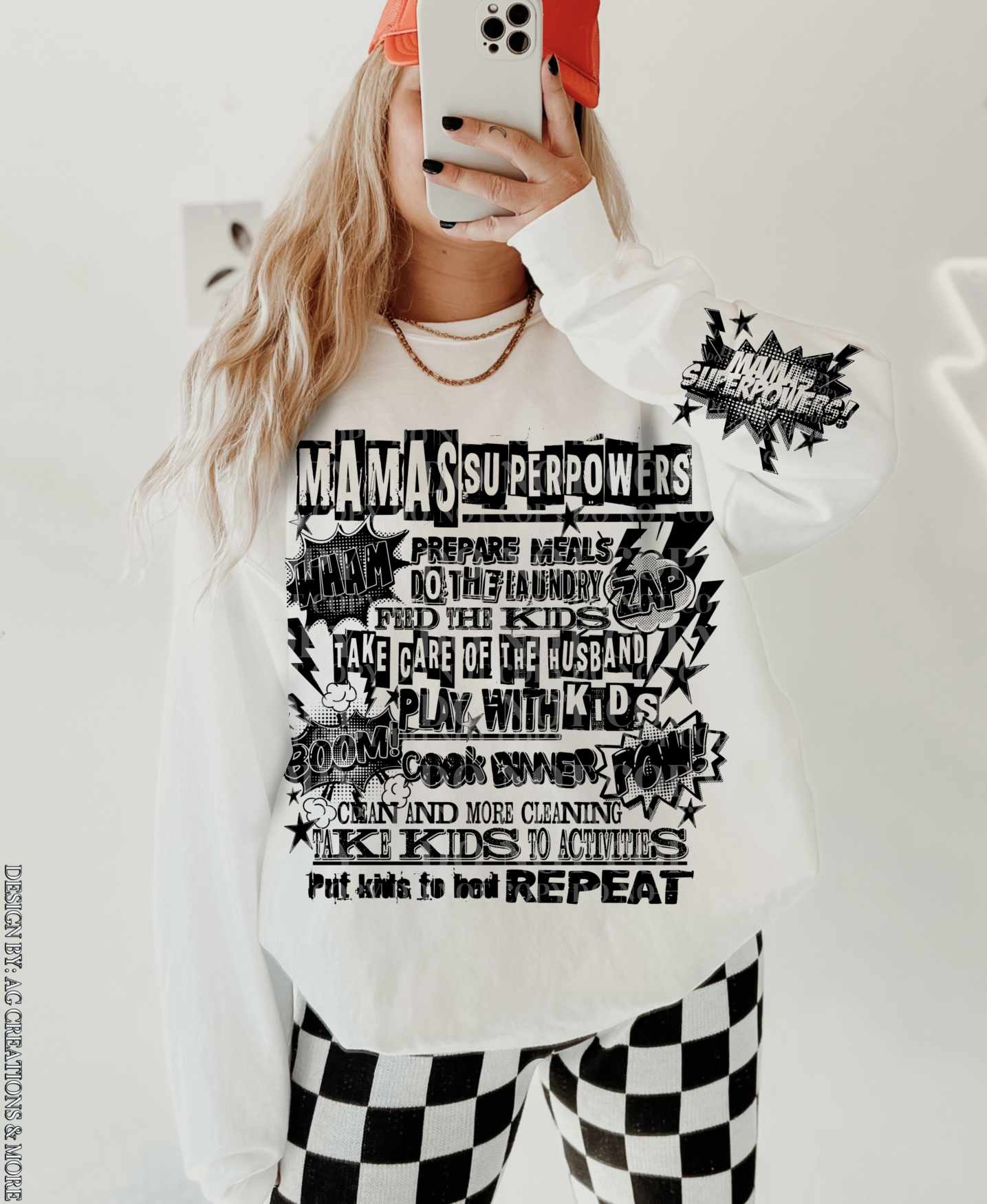 Mama's Superpowers black - DTF TRANSFER (AGCM)
