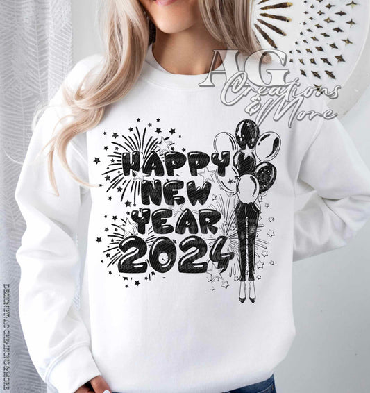 Happy New Year 2024 - DTF TRANSFER ONLY (AGCM)