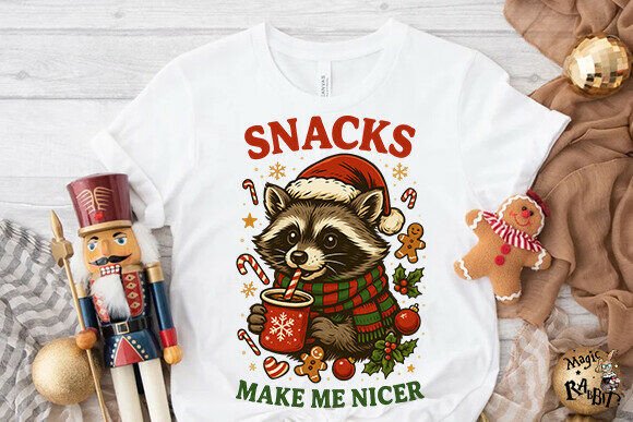 Snacks make me nicer 🦝 - DTF TRANSFER (CFD)