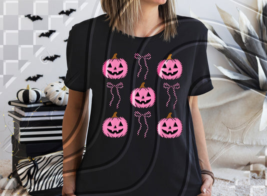"Neon" Pink Pumpkin Coquette - DTF TRANSFER (GL825)