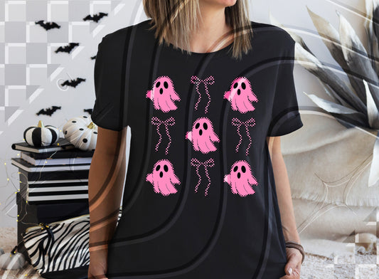 "Neon" Pink Ghost Coquette- DTF TRANSFER (GL825)
