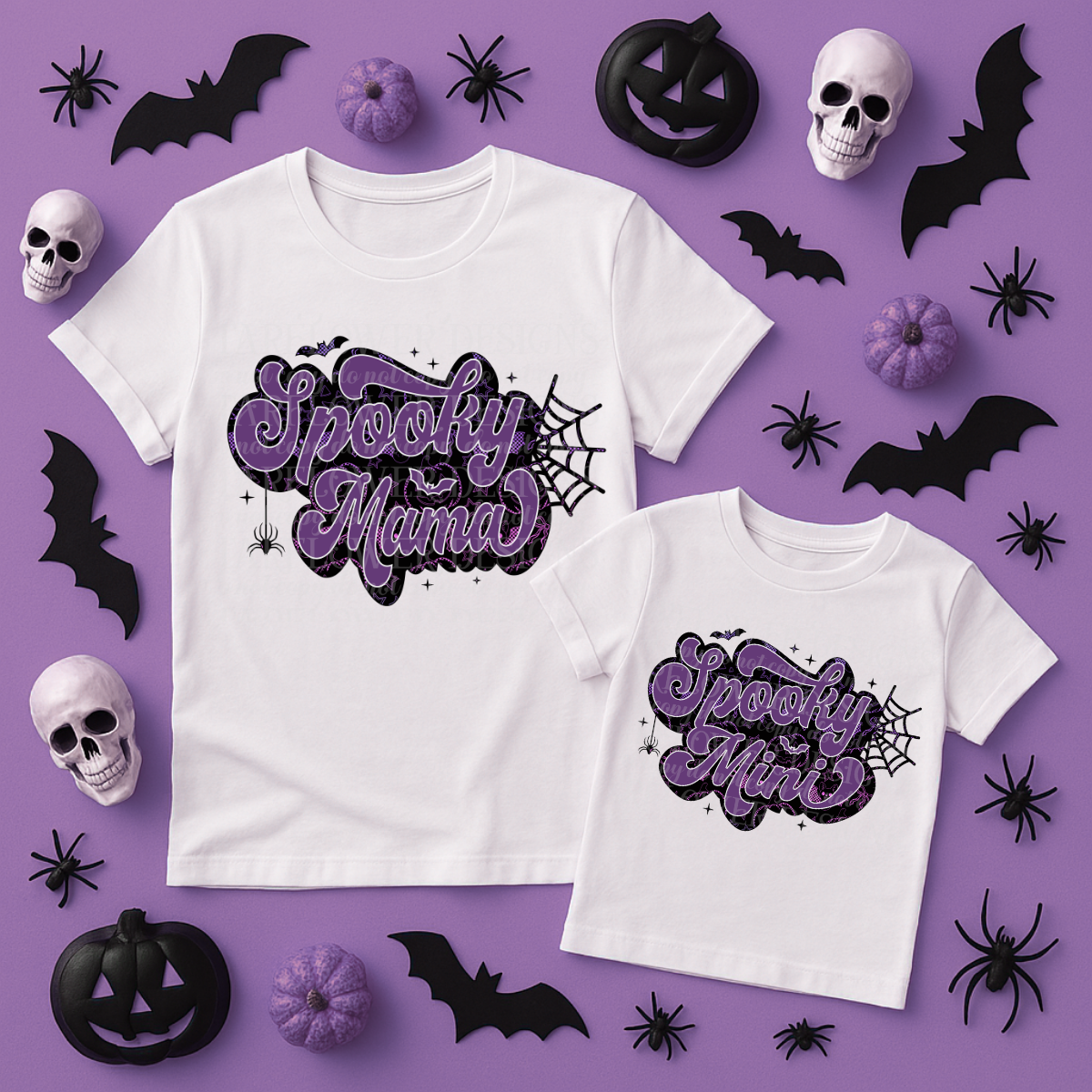 Purple Spooky Mama, Mini, or Daddy (you choose!) - DTF TRANSFER ONLY (SFD JLY25)