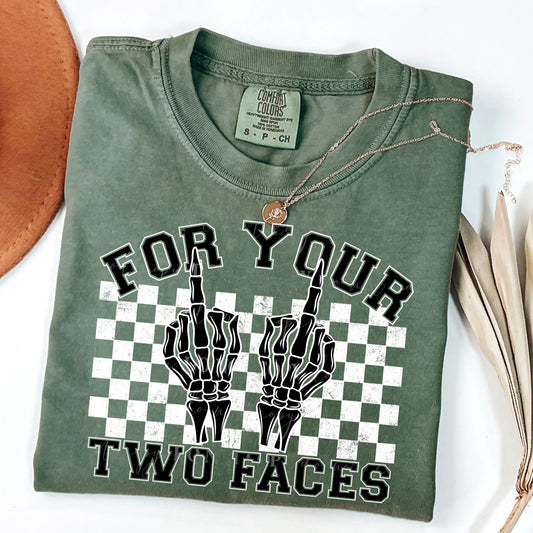 For your two faces, white checkers- DTF TRANSFER (CSC Nov23)