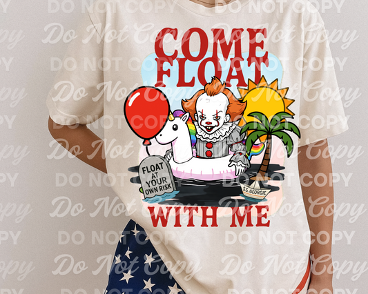 Float with me - DTF TRANSFER (Spooky Summer Collab)