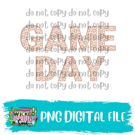 Game Day #2 leopard print PNG